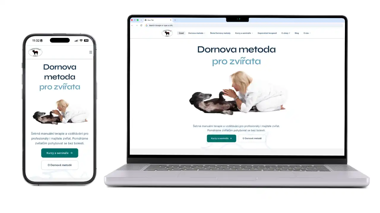Ukázka webu — Dornova metoda pro zvířata