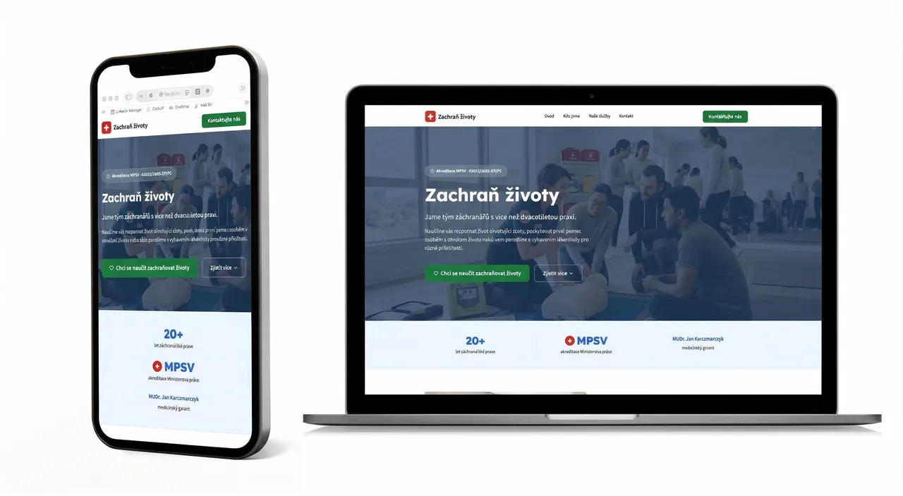 Ukázka webu — Zachraň životy